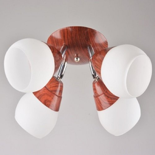 Люстра потолочная четырехрожковая Мелодия Света Груша Е27 Красная фото Люстра потолочная четырехрожковая Мелодия Света Груша Е27 Красная картинка